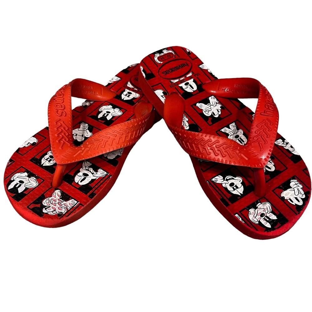 Havaianas Disney Toddler 9C Mickey Mouse Expressions Print Flip Flops